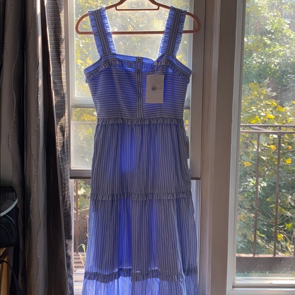 Blue white maxi